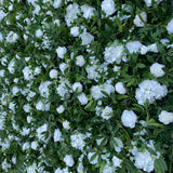Green Foliage Flower Wall with Whites & Wisteria - Starlight Flower Walls